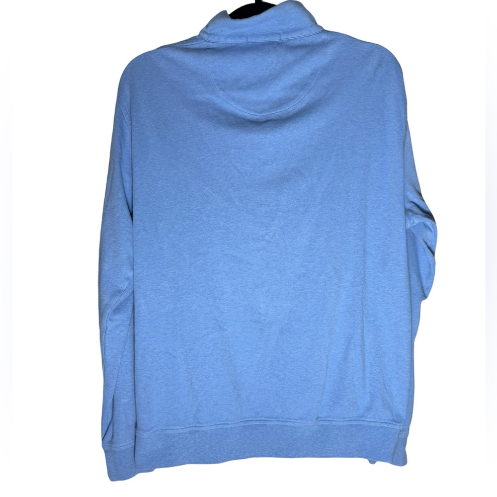 Peter Millar Bundle Blue 1/4 Zip Pullover Sweater Mens Medium Cotton Golf Preppy - Picture 3 of 15